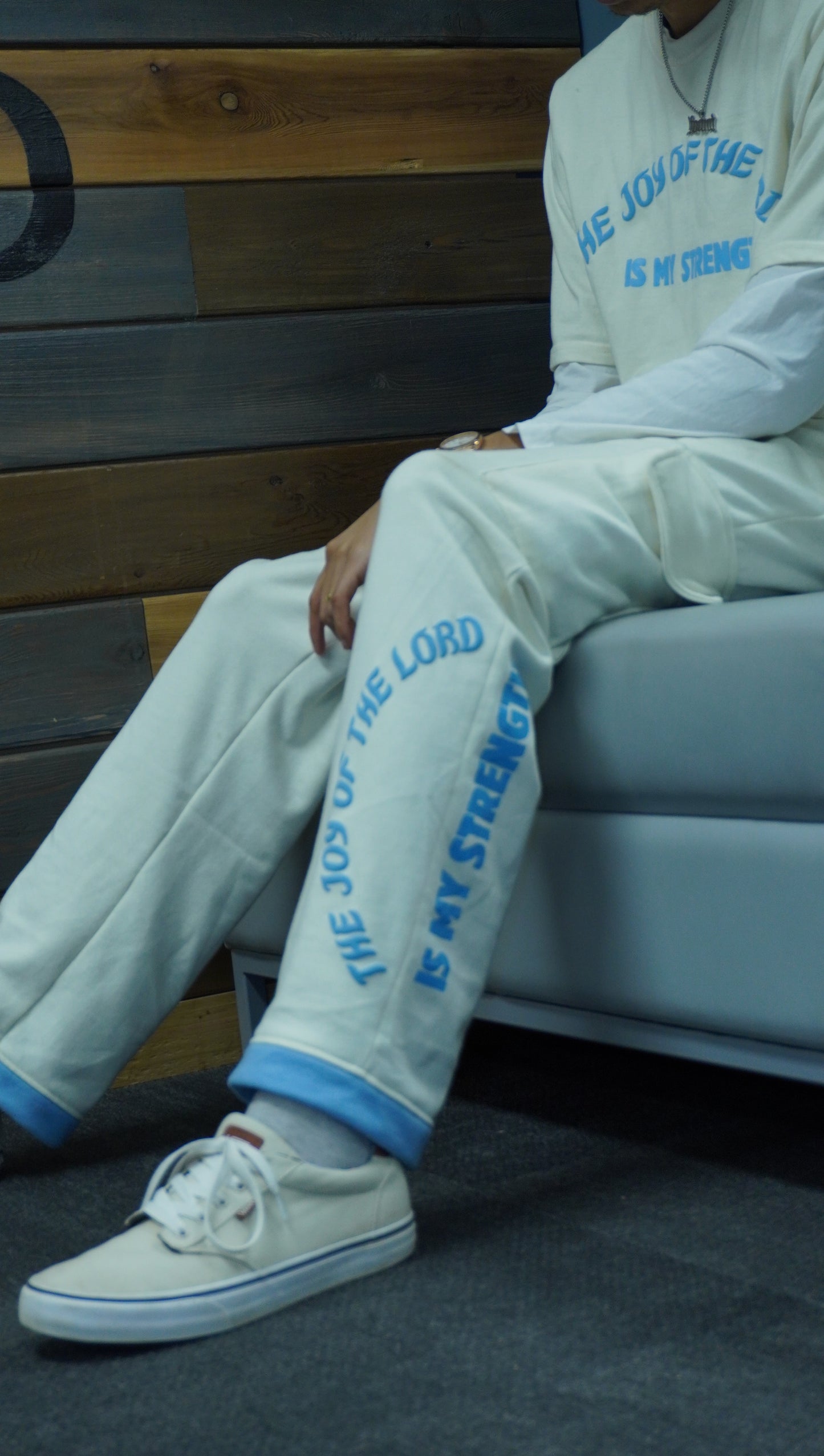 Oversized Baggy Joy Sweats (Cream)
