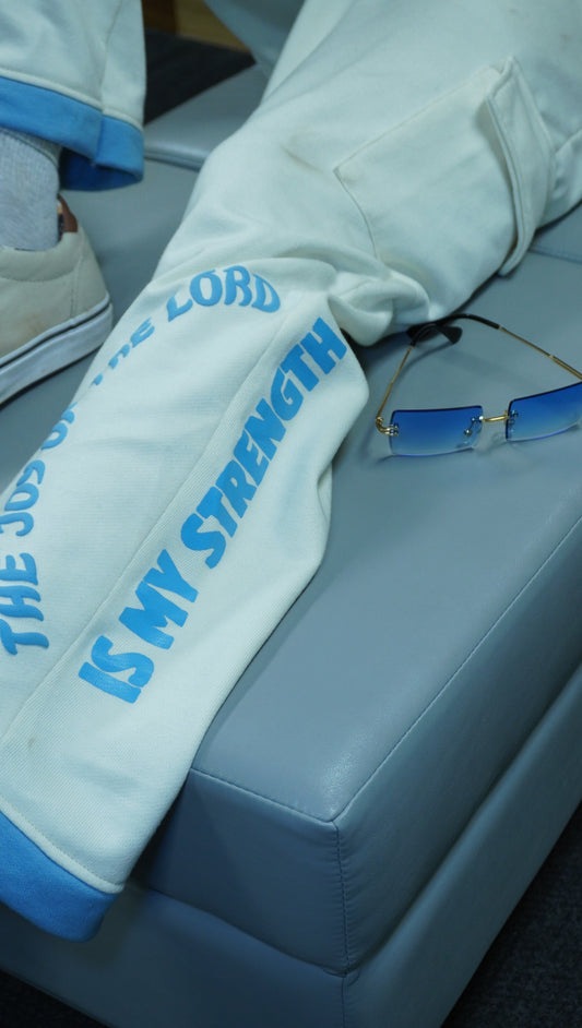 Oversized Baggy Joy Sweats (Cream)